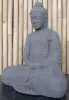 Product image 3 of the product “Sitting buddha, „Gandhara“  cast lava stone, handcrafted & coloured, 50cm height ”